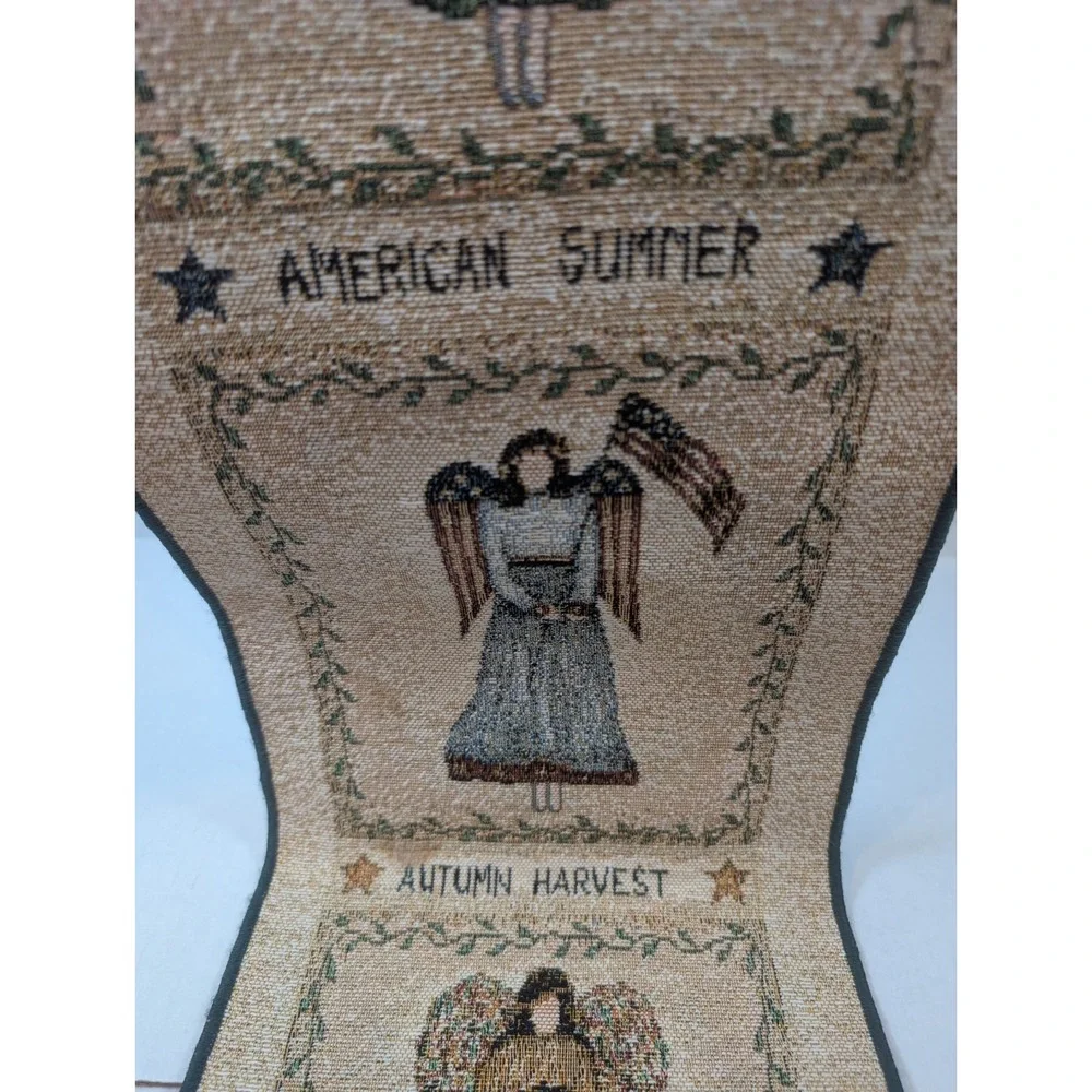 Cindy Shamp Angel of the Seasons Bell Pull Tapestry Wall Hanging USA 41
